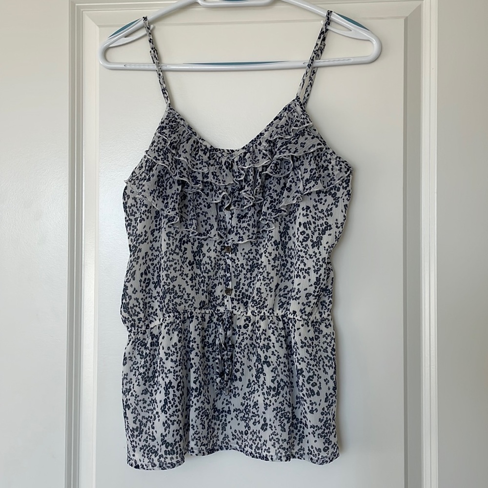 Blue/White Floral Blouse